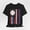Black, variant on Men's Baseball Dad Red White Blue Flag Shirt