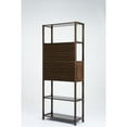 thumbnail image 5 of Selma Bamboo Bookcase with Right Facing Spindle Cabinet in Cappuccino Finish, 5 of 5