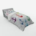 thumbnail image 3 of Ambesonne Anchor Bedding Set 4 Pcs, Colorful Marine, Queen, Multicolor, 3 of 3