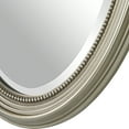thumbnail image 2 of 31 Inch Wall Mirror, Beaded Oval Shape, Metallic Silver, Saltoro Sherpi, 2 of 5