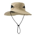 thumbnail image 2 of Helii Sun Hat for Men Women – Wide Brim Breathable Mesh Fishing Hat, Lightweight Quick Dry Bucket Cap with Neck Flap & Adjustable Strap for Hiking Beach Gardening Khaki,A, 2 of 7