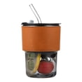 thumbnail image 1 of Kearding Vaso resistente a altas temperaturas de Color transparente, vaso de agua, bebidas calientes y sopas, taza de té helado Mostrada Gris humo (cubierta), 1 of 6