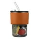 thumbnail image 1 of Moyic La taza de vidrio con aislamiento de pared gruesa mantiene las bebidas calientes o frías durante más tiempo, vaso de agua seguro Mostrada Gris humo (cubierta), 1 of 6