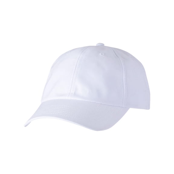 Valucap Performance Microfiber Cap, White - Adjustable Size