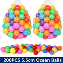 Topchances 200Pcs Colorful Pit Balls, Non-Toxic BPA-Free Ocean Balls for Baby Kid Pool Tent Swim
