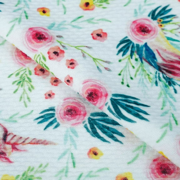 Printed Floral Liverpool Bullet Textured Fabric 21