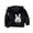 Black, variant on XIMIN Kids Girls Rabbit Print Hooded Jacket Teen Lightweight Windbreaker Waterproof Rain Jacket Toddler Long Sleeve Adorable Raincoats Casual Zip up Outerwear