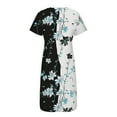 thumbnail image 4 of Awdenio Dresses for Women Summer Short Sleeve Casual Dresses V-Neck Floral Party Dress with Pockets, 4 of 5