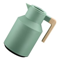 LEORX Green Household Insulated Pot Thermal Carafe with Wooden Handle for Home Use