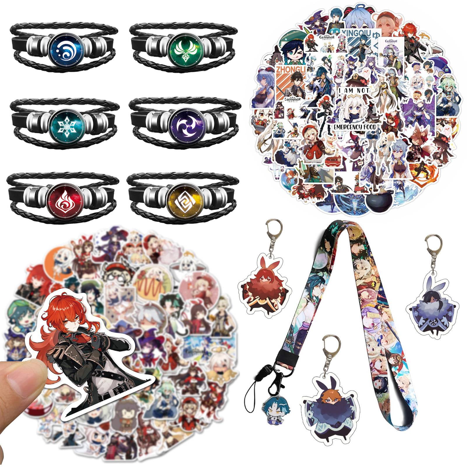 SOSPIRO Genshin Impact Merch Gift Set, Genshin Impact Stickers 100pcs