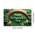thumbnail image 3 of LUUFILx St Patricks Day Leprechaun Backdrop Rainbow Celebration Gold Coin Festival Banner Shamrock Party Supplies Photography Props Decoration Background, 3 of 8