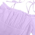 thumbnail image 6 of Huowey Women Halloween Costume Fairy Renaissance Elf Dresses Off Shoulder Bohemian Cosplay Party Gown Long Sleeve Spaghetti Strap Eye-Catching Trick Or Treat Dress,Light Purple,XL, 6 of 8