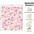 thumbnail image 5 of Halloween Blanket, Pink Ghost Boo Blanket, Fun and Cute Blanket Throw, Flannel Soft Warm and Cozy Blanket, Suitable for Sofas and Chairs 50x60inch, 5 of 6