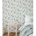 thumbnail image 2 of Chesapeake Whiskers Blue Leaf Wallpaper, 2 of 3