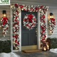 thumbnail image 2 of Corona de Navidad para puerta Delantera, decoración de vid de árbol al revés, suministros de decoración de puertas y ventanas, 2023, 2 of 4