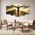 thumbnail image 4 of ZHONGYUTONG 5 Piece Christian Wall Art Jesus Pictures Set of 5 for Christ Church Dining Living Room Home Decor Cross Painting Canvas God Poster Prints Framed (10x16inx2pcs 10x20inx2pcs 10x24inx1pcs), 4 of 5