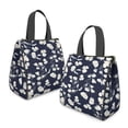thumbnail image 2 of Pioneer Flower Floral Print Pattern Insulated Lunch Bag for Women & Adults,Large Portable Soft Cooler Lunch Bag,Thermal Food Storage Tote with Pearl Cotton,8.66L,8.75x5.75x9.5 Inch, 2 of 6