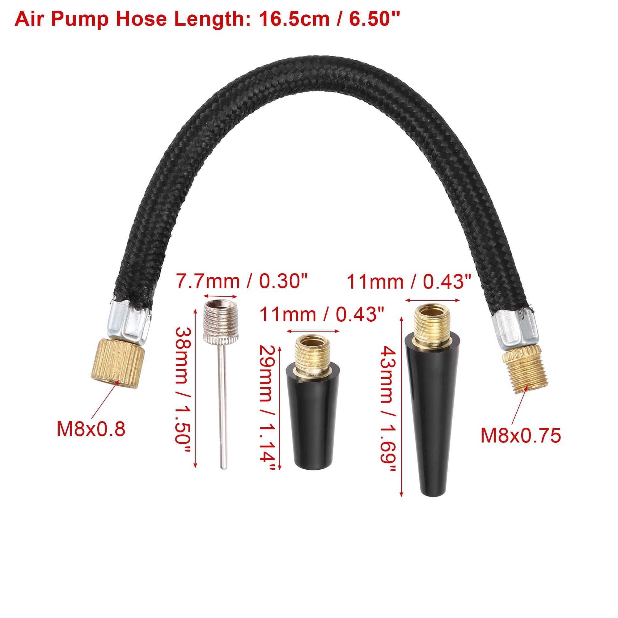Unique Bargains Portable Bicycle Air Pump with Needle Nozzle Hose for Easy Inflation
