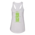 thumbnail image 2 of Green Striped Ford Mustang | Womens Cars and Trucks Jersey Racerback Tank Top, White, Small, 2 of 3