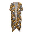 thumbnail image 2 of SEANATIVE Women Flowy Kimono Coverups Lightweight Beach Cover Up Printed Swimsuit Cover Up Open Front Beachwear Swimwear Resort Wear for Hawaii Beach, Skull Sunflower, 2 of 7