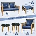 thumbnail image 3 of Costway 7 Piece Conversation Set Rattan Woven Chair Set with 2 Coffee Tables & 2 Ottomans, 3 of 10