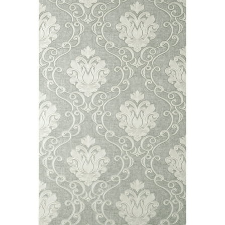 Fine Decor Florentine Grey Damask Wallpaper, 20.9-in by 33-ft