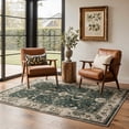 thumbnail image 2 of GENIMO 5'x7' Area Rug for Living Room, Machine Washable Non Slip Low Pile Rug for Bedroom Dining Room, Muted Persian, Dusty Emerald, 2 of 5