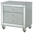 thumbnail image 4 of Pemberly Row 2-drawer Contemporary Wood Nightstand Silver Metallic, 4 of 14