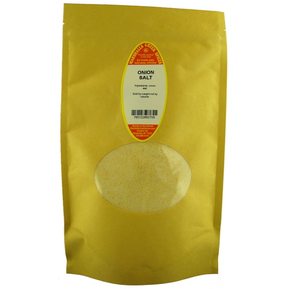 Marshalls Creek Spices ONION SALT 18 oz. Kraft Stand Up Pouch ECO Friendly Recyclable Mailer