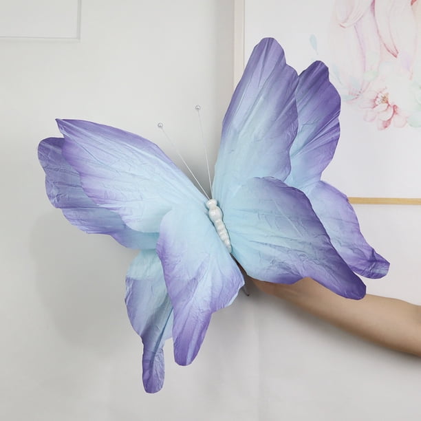 Seda nueva mariposa fantasma fotografía de boda al aire libre ventana de exhibición decoración de boda 50cm mariposa tridimensional