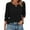 Black, variant on Hrsba Womens Long Sleeve Tops,Plus Size Casual Tops for Women' Fashionable Solid Color Round Neck With Three-quarter Sleeves And Loose 3/4 Sleeves T-shirt