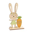 thumbnail image 1 of Qocolhg Desktop Ornaments Easter Decorations Wooden Decor Rustic Rabbit Standing Sign Freestanding Easter Centerpiece For Living Room Bedroom Study Dining Room Home Party Christmas Birthday Gifts, 1 of 8