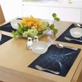 thumbnail image 4 of Ambesonne Modern Place Mats Set of 4, Abstract Spooky Effect, Standard Size, Blue, 4 of 6