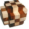 Hercules Cube Wood Brain Teaser Puzzle -2-Tone