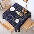 thumbnail image 2 of Math Equations Space Rocket Blue Pattern Square Tablecloth,Waterproof Square Table Cover,Wipeable Spillproof Washable Table Cover for Home Kitchen Party Decor 42"X42"(107x107cm), 2 of 6