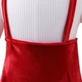 thumbnail image 6 of URMAGIC Toddler Christmas Winter Outfit Baby Girl Long Sleeve Ruffled White Top Mini Red Dress 2Pcs Set, 6 of 9