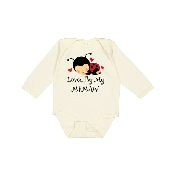 Inktastic Loved by My Memaw Grandchild Girls Long Sleeve Baby Bodysuit