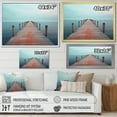 thumbnail image 4 of Designart "Pier to Infinity Endless Horizons II" Coastal Pier Floater Framed Wall Art Print, 4 of 7