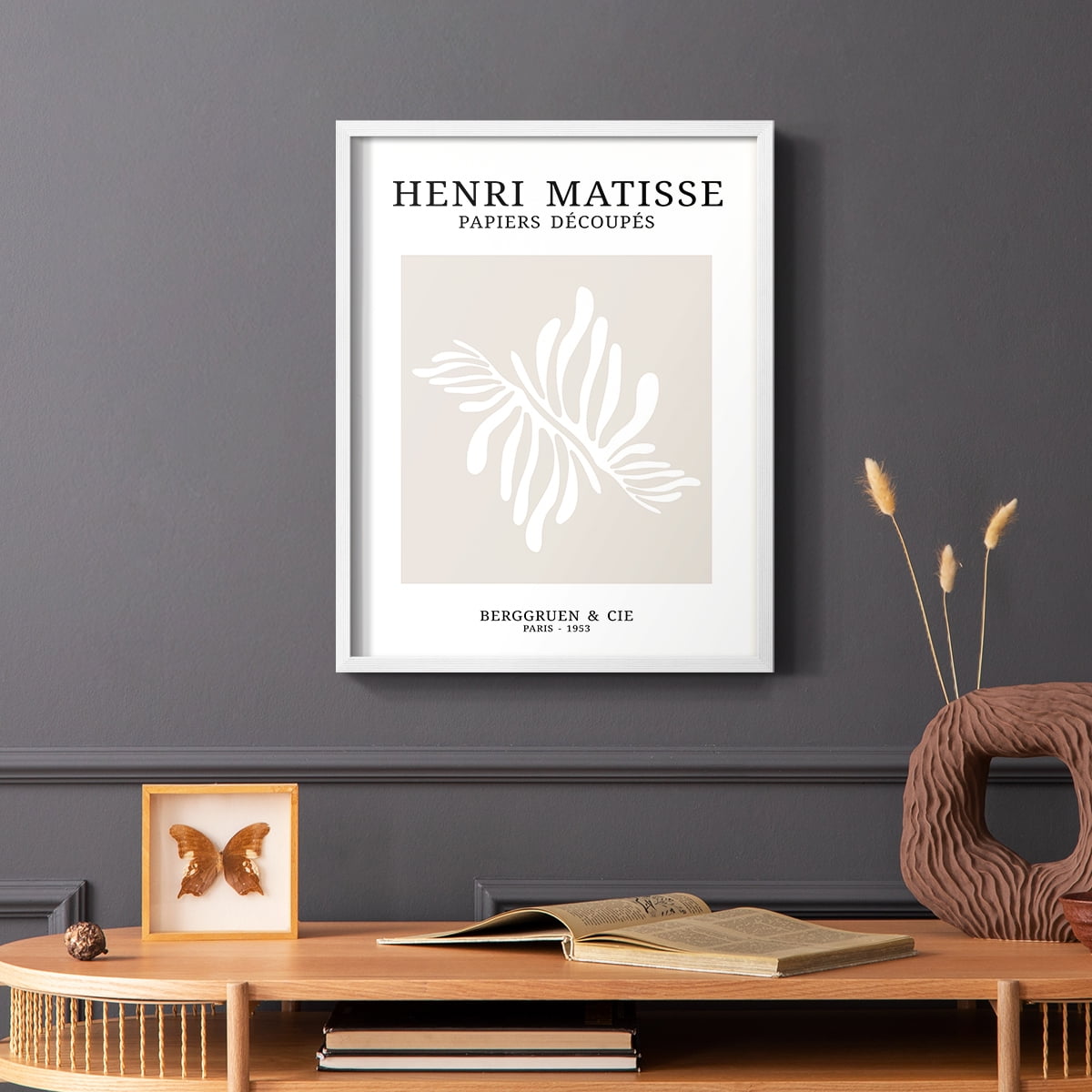Matisse CDX in White Solid Wood Framed Print No Nail Hanging
