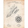thumbnail image 2 of Borders, Cole 19x24 Gold Ornate Wood Framed with Double Matting Museum Art Print Titled - PP793-Vintage Parchment Edison Dynamo Electrical Generator Patent Print, 2 of 4