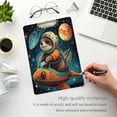 thumbnail image 4 of Coolnut Acrylic Clipboards with Low Profile Clip, A4 Standard Size 9" x 12.5" File Holder for Writing Drawing, Clip Boards for Doctors Offices, Funny Sloths in The Space Gifts, 4 of 7