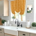 thumbnail image 5 of Orange Spring Leaves Tie Up Curtains for Windows, Balloon Window Shades, Pastoral Botanical Striped Flowers Kitchen Window Treatments Roll Up Curtain for Basement/Nursery 52"x45", 5 of 8