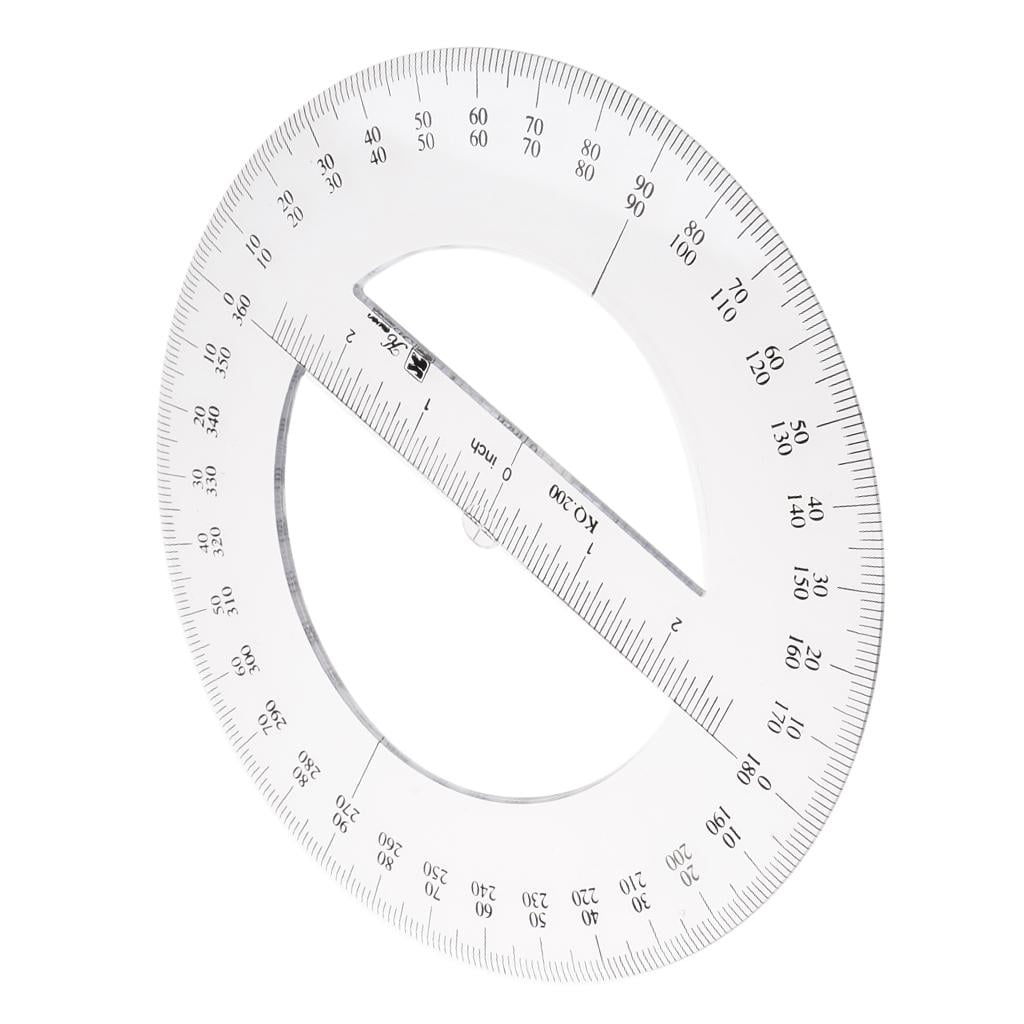 GUOOL 2-3 of Degree Protractor Angle Measurement Drawing Ruler School Stationery 3 Pcs