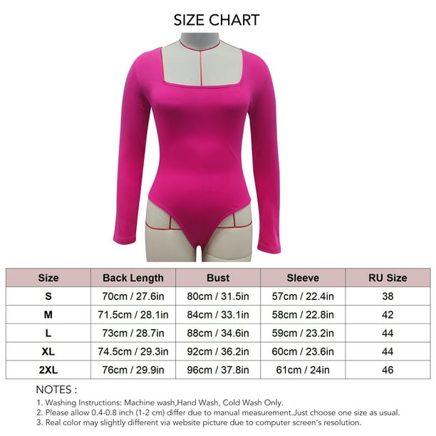 Body de manga larga de una pieza,Body de manga larga para mujer Body elástico de manga larga Mono de manga larga Mono Tecnología innovadora