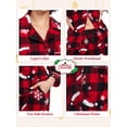 thumbnail image 5 of ANLIQI Matching Christmas Pajamas for Couples Fleece Plaid PJ Set, Ultra-Soft & Warm Lounge Wear with Pockets(RP_XL), 5 of 6