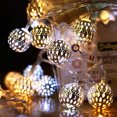 thumbnail image 4 of Luces de Navidad marroquíes solares al aire libre impermeables 1.5M 10 LED, luces de cadena con energía solar para Garden Yard Gazebos Camping Party Holiday (blanco cálido) brillar Electrónica, 4 of 6