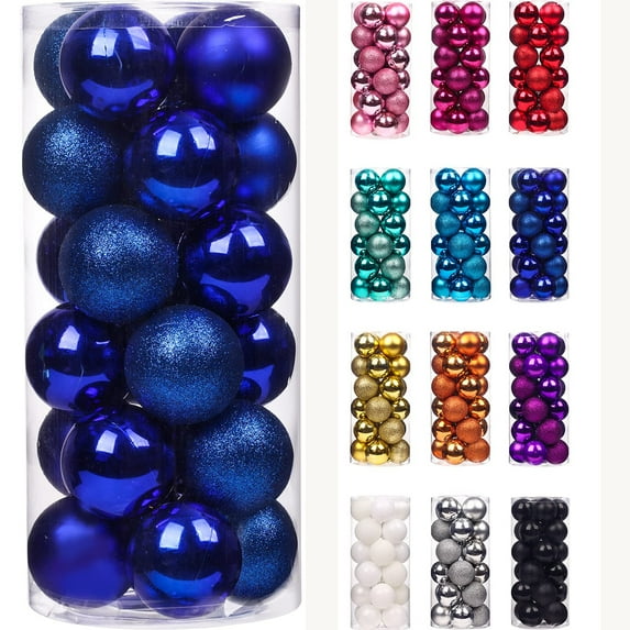 LOVE DOCK 30mm Christmas Xmas Tree Ball Bauble Hanging Home Party Ornament Decor Gifts for Family on Clearance