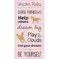 thumbnail image 2 of Great Art Now Unicorn Rules by Lauren Gibbons, Canvas Wall Art, 10W x 20H, 2 of 2
