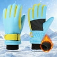 thumbnail image 2 of CAICJ98 Toddler Waterproof Winter Snow Gloves Ski Gloves Kids Outdoor Warm Thickening Snowboar for Boys Girls 3-5 Years,Mint Green, 2 of 9