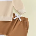 thumbnail image 6 of TOWED22 Toddler Baby Boys Fall Winter Clothes Set Long Sleeve Sweatshirt and Pants Outfit 2 Piece Casual Clothing(Khaki,12-18 M), 6 of 6